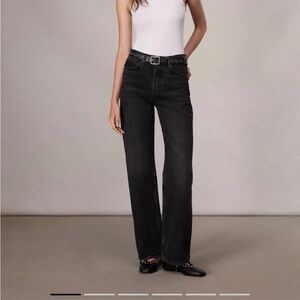 rag & bone Shea High Waist Full Length Straight Jean